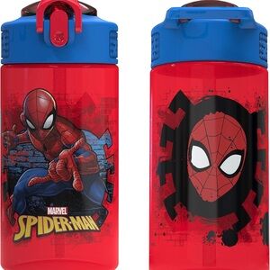 Marvel Spider-Man Red and Blue Bottle with Pop Up Straw Design by Zak Designs